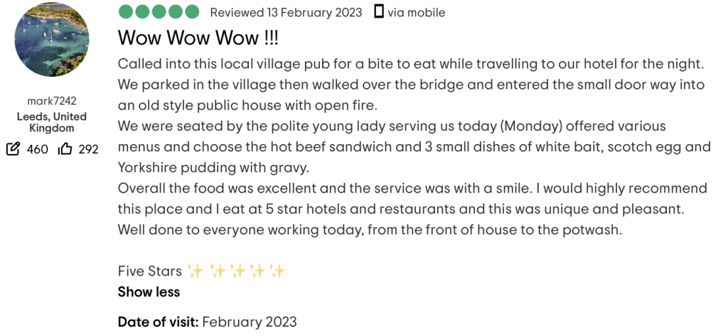 TripAdvisor Reviews